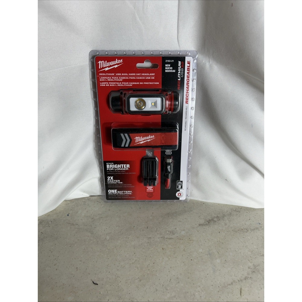 Milwaukee 2163-21 RedLithium USB 3.0 Hard Hat 600 Lumen Headlamp